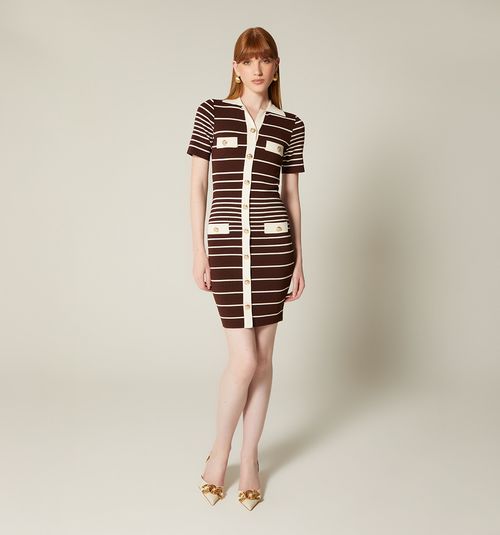 SHORT SLEEVE DRESS WITH POLO COLLAR