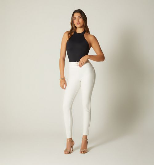 High-rise leggings with hardware