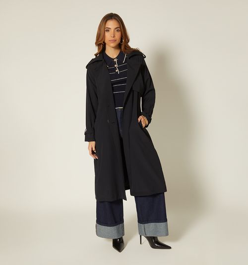 COAT WITH 4 BUTTONS AND OVERLAPPED YOKE