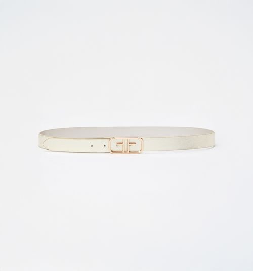 METALLIC MONOGRAM BUCKLE BELT