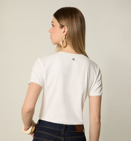 T-SHIRT WITH HOT FIX PRINT