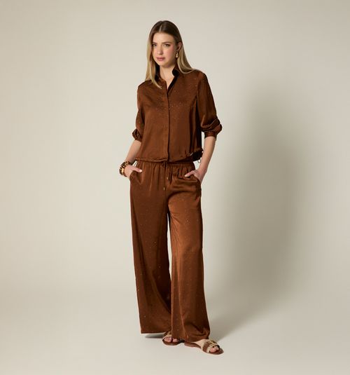 LONG SLEEVE BLOUSE WITH HOT FIX