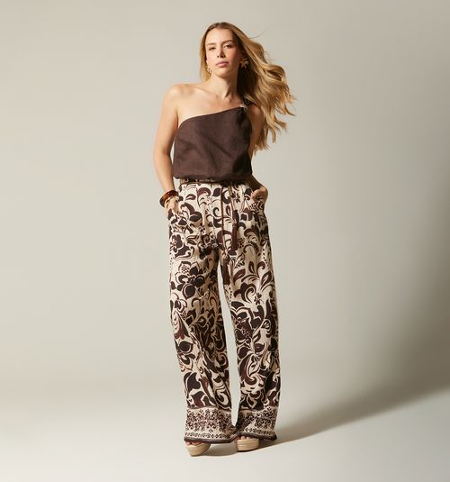 ONE SHOULDER BLOUSE WITH TRIM