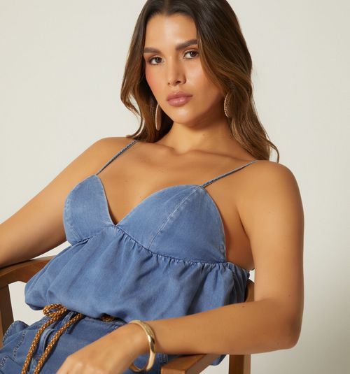Balloon Strap Blouse