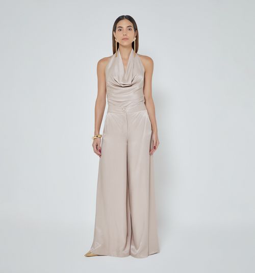 HALTER NECK BACKLESS BLOUSE