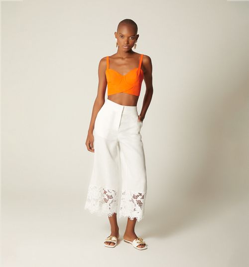 TIE STRAP CROP BLOUSE