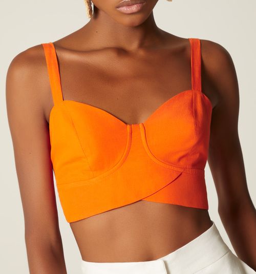 TIE STRAP CROP BLOUSE