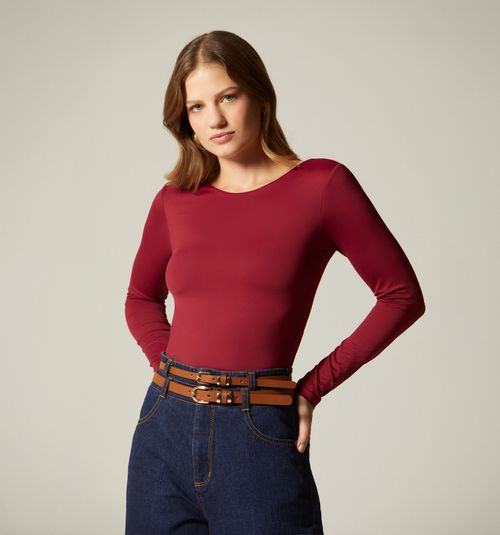LONG SLEEVE BODY WITH BACK NECKLINE