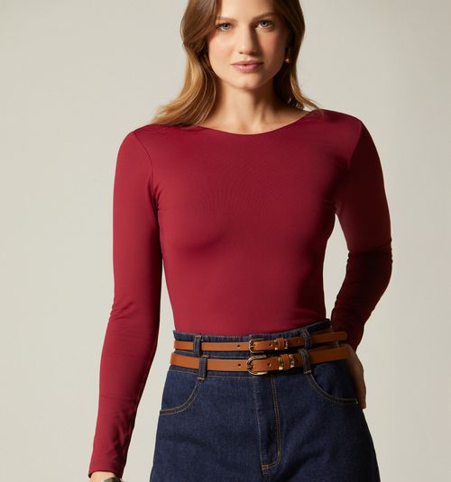 LONG SLEEVE BODY WITH BACK NECKLINE