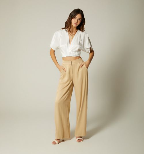 CROP SHORT SLEEVE BLOUSE