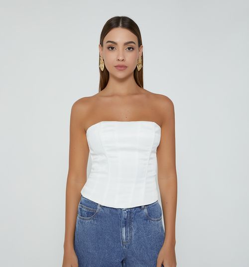STRAPLESS CORSET-TYPE BLOUSE