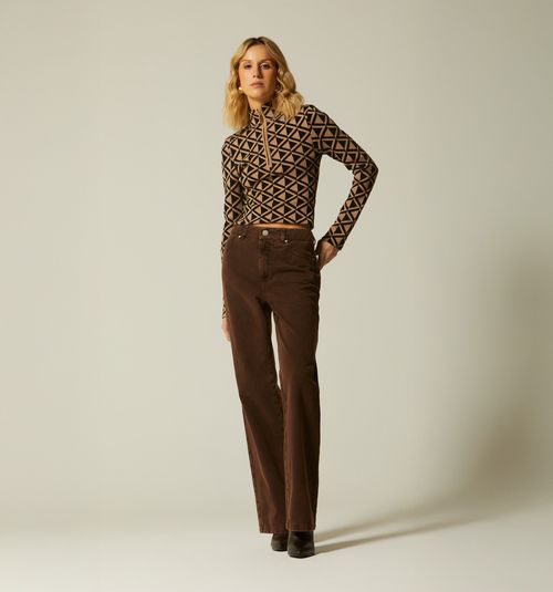 HIGH NECK SWEATER WITH ZIPPER