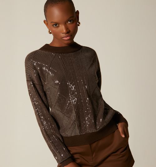 SEQUIN KNIT SWEATER