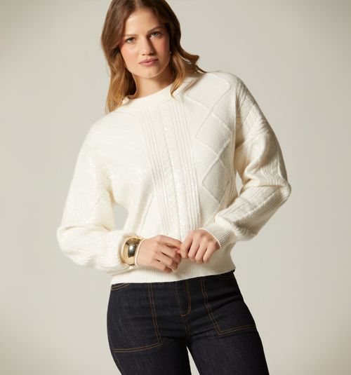 SEQUIN KNIT SWEATER